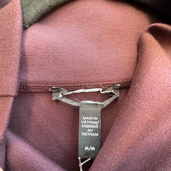 Eileen Fisher $168 Ponte Funnel Neck Top brown women's medium NEW - Picture 4 of 8